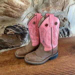 Old West Square Toe Boots - Size 10 Little Girls